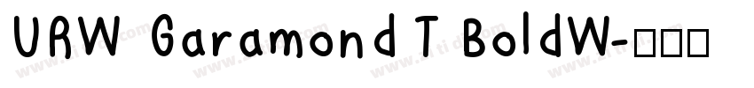 URW Garamond T BoldW字体转换
